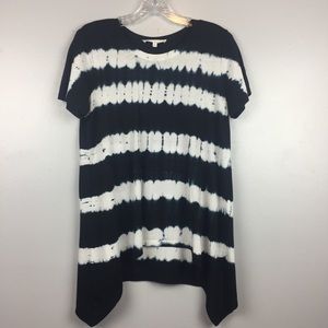 C&C California Black & White Tie dye Top | S